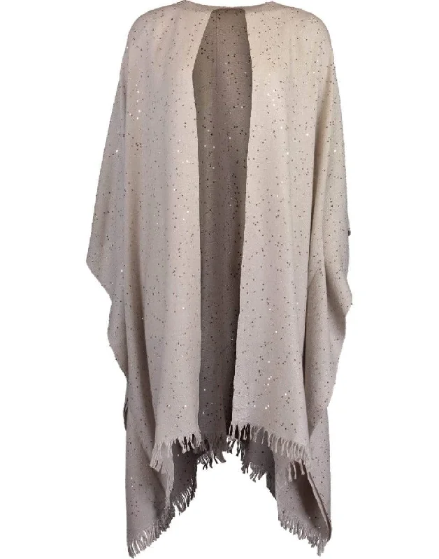 Stone Cashmere Silk Paillette Shawl