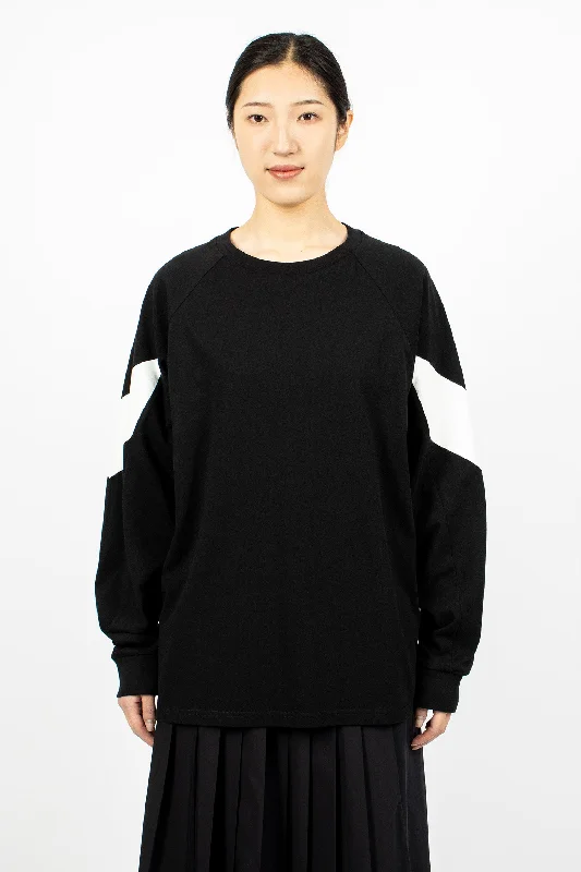 Chevron Raglan L/S Tee Black