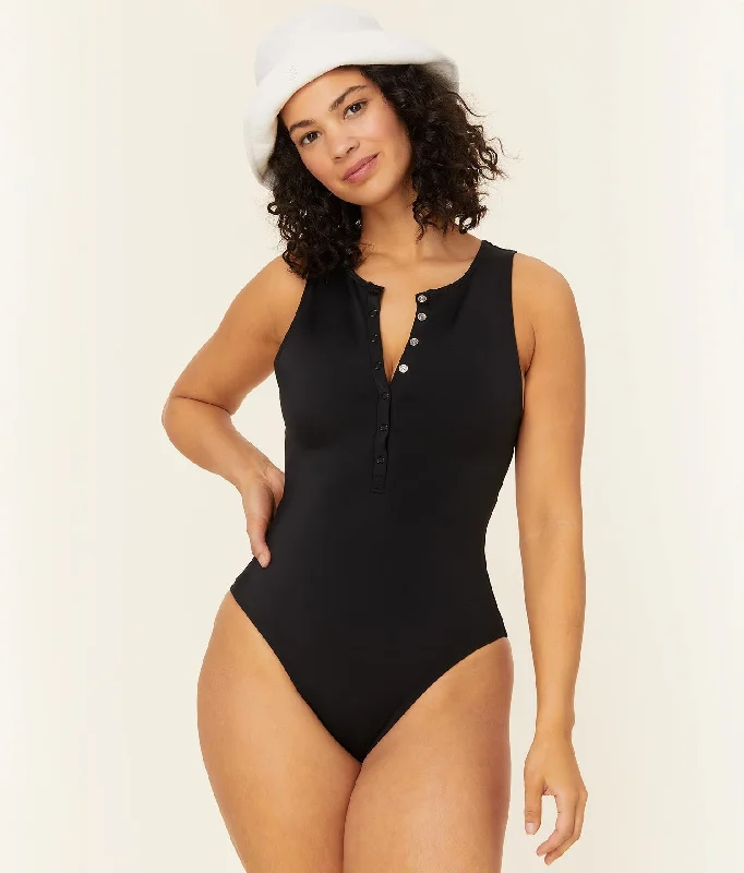 The Malibu One Piece - Eco Nylon - Black - Classic