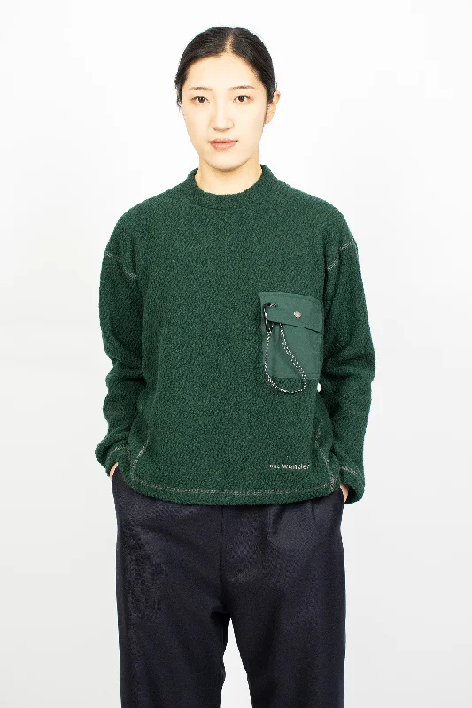 Re Wool JQ Crew Neck Green