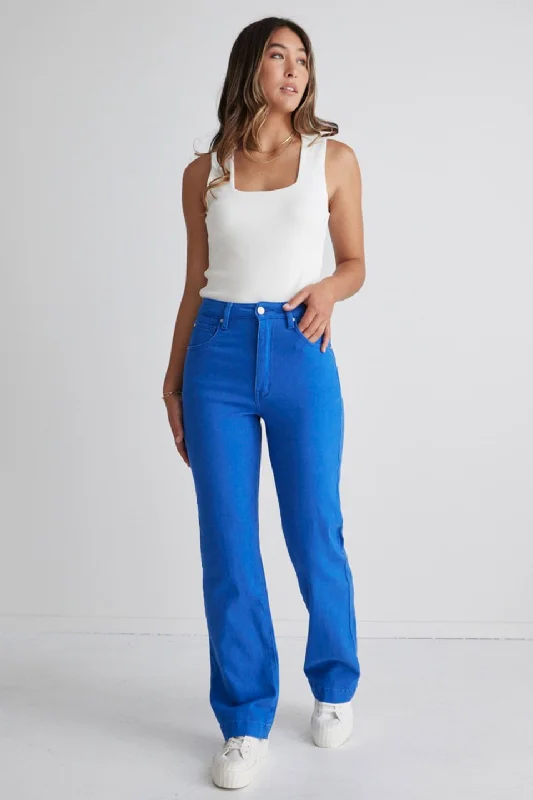 Billie Cobalt Blue Wide Leg Jeans