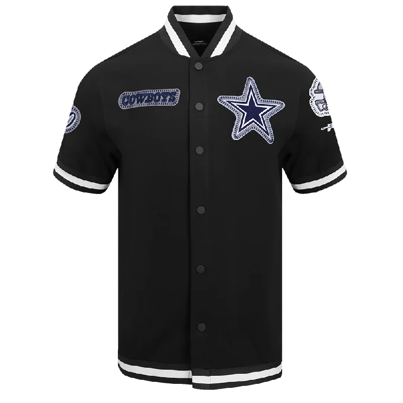 NFL DALLAS COWBOYS DIY PICK STITCH MEN'S DK SS JACKET (BLACK)