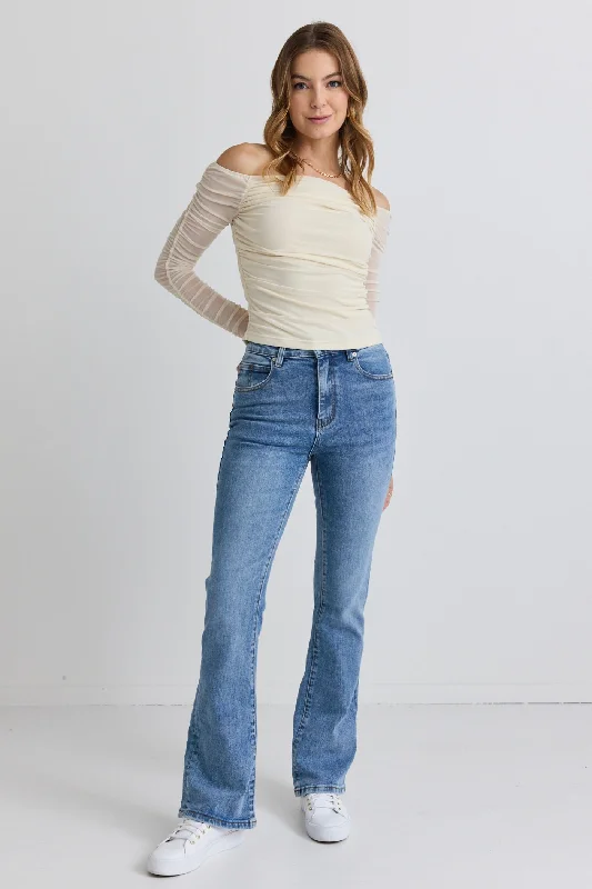 Hotline True Blue High Rise Flare Jean