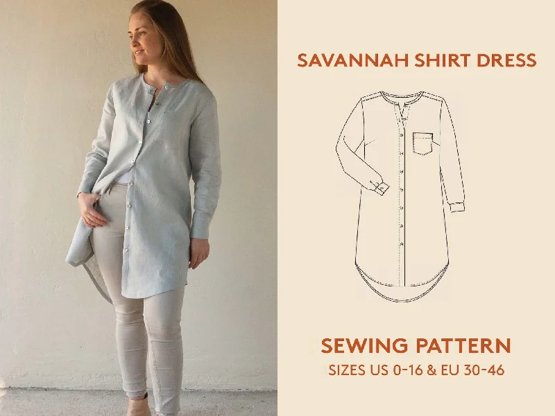 Savannah Shirt Womens Paper Pattern - Wardrobe by Me