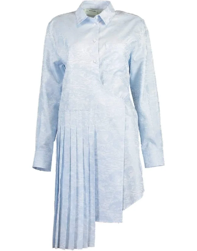 Waves Wrap Panel Shirtdress