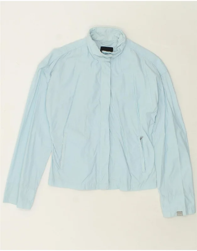 CALVIN KLEIN Womens Bomber Jacket UK 16 Large Blue Polyamide