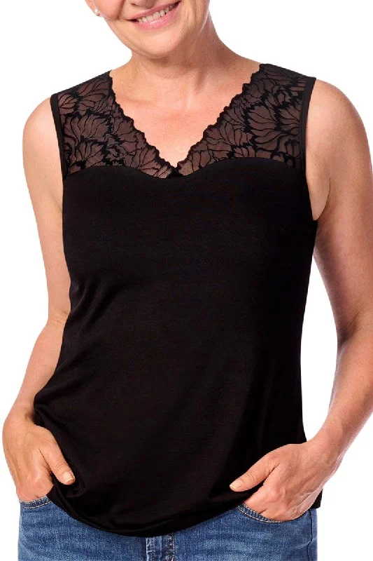 Velvet Lace Top - black # 45065