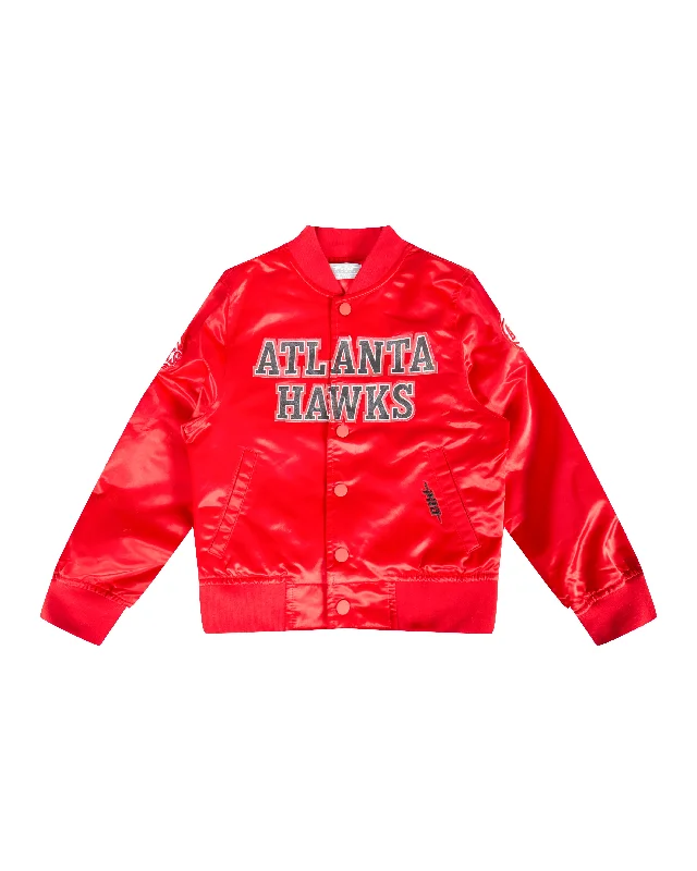 NBA ATLANTA HAWKS CLASSIC SATIN JACKET (RED)