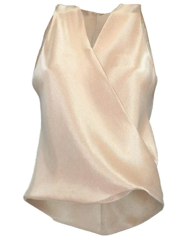 Peach Sleeveless Crossover High Tide Top