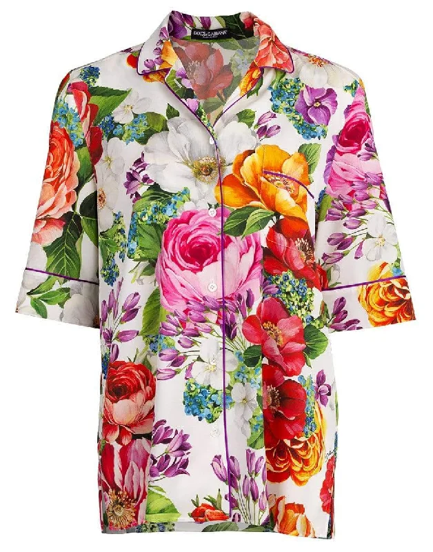 Floral Print Loose Mensy Shirt