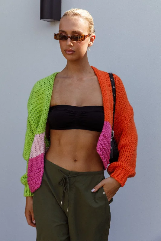 Neon Carnival Knit Cardigan Multi