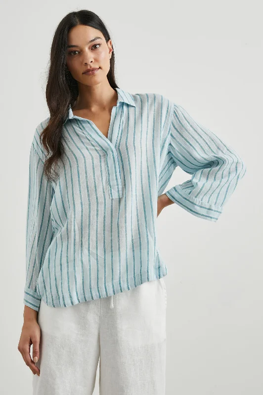 BANKS TOP - CAMBRIA STRIPE