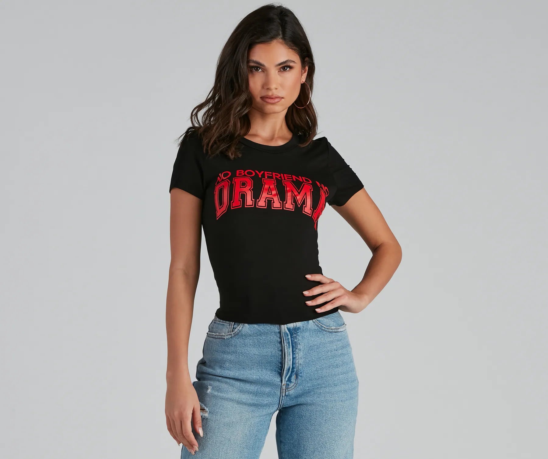 No Boyfriend, No Drama Graphic Tee