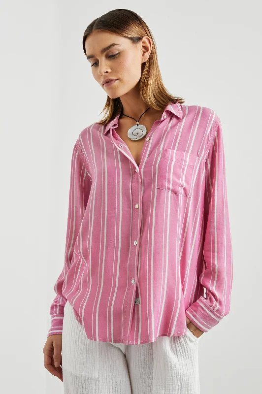 GAIA SHIRT - BERRY STRIPE