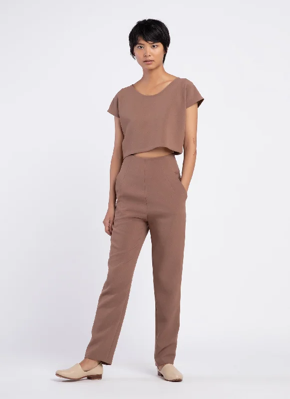 Sam High-Waisted Pocket Pant / Size S,M - Camel