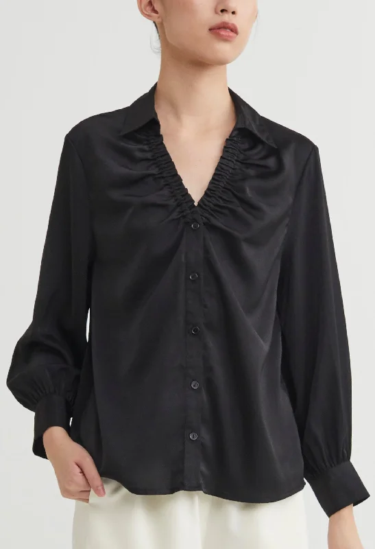 Parisian Nights Collared Blouse