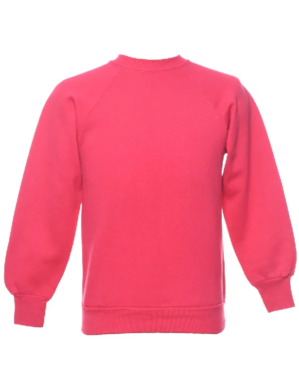 Pink Plain Sweatshirt - L