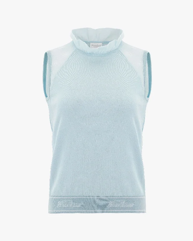 Tulip see-through sleeveless knit - Mint