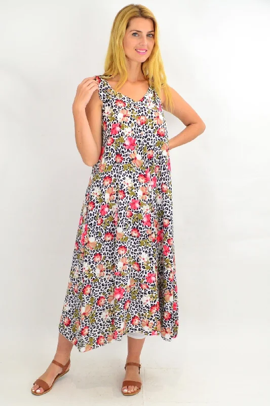 Wild Flower Maxi Tunic Dress