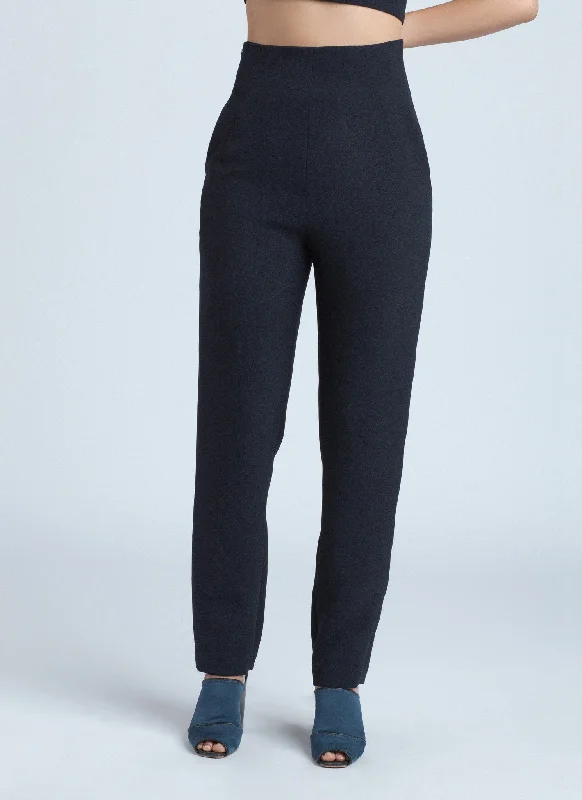 Sam High-Waisted Pocket Pant - Black Blue