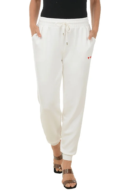 Heart Embroidered Jogger Pant