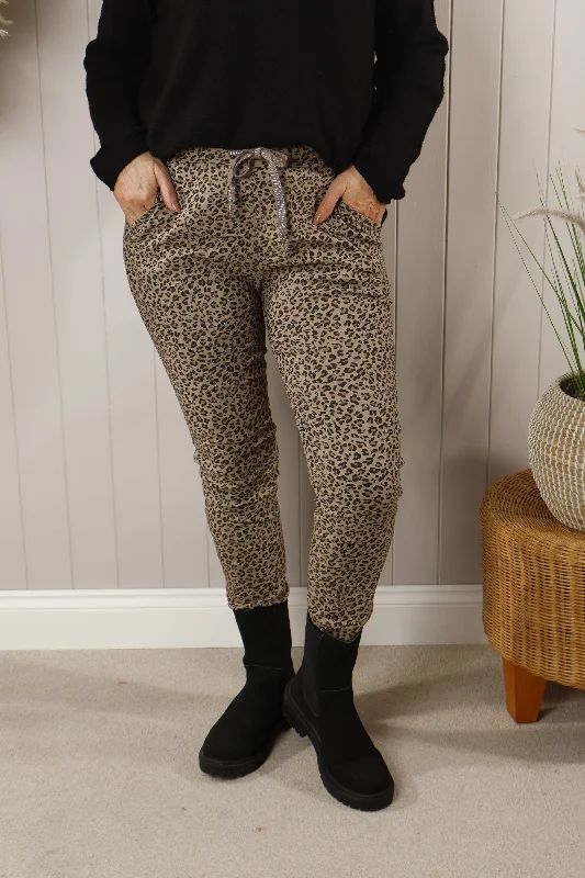 Animal Print Magic Pants Mocha