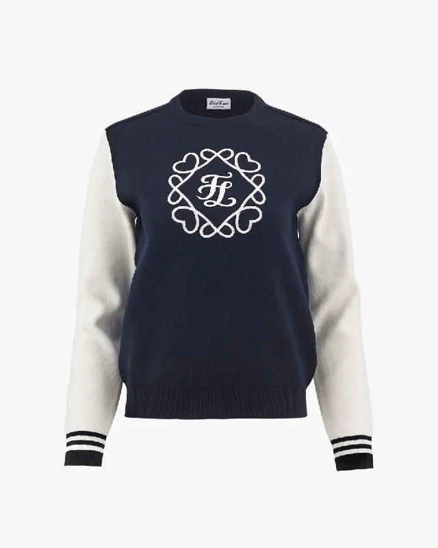 Heart Fair Liar Symbol Knit - Navy