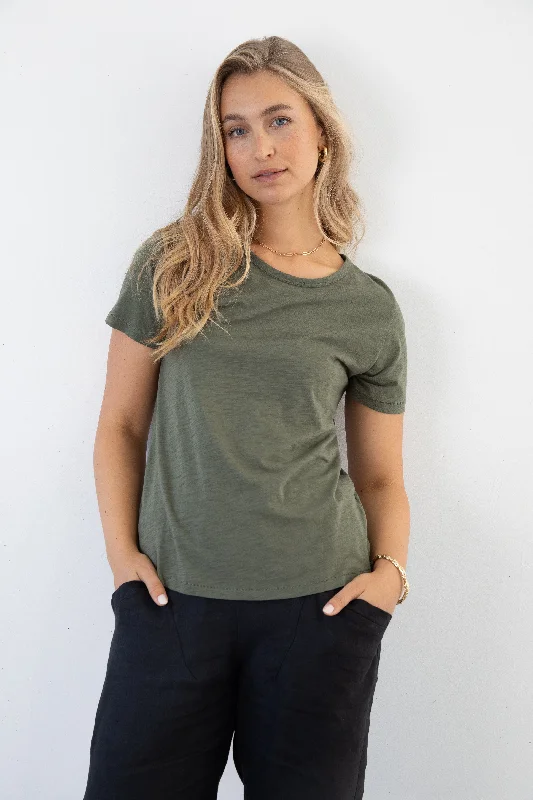 ZEPHYR SLUB TEE - KHAKI