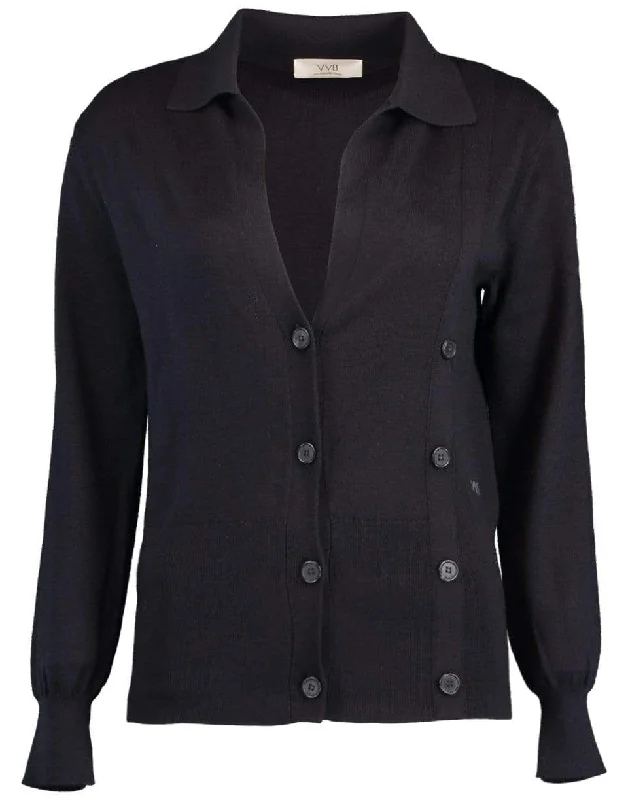 Midnight Double Button Cardigan