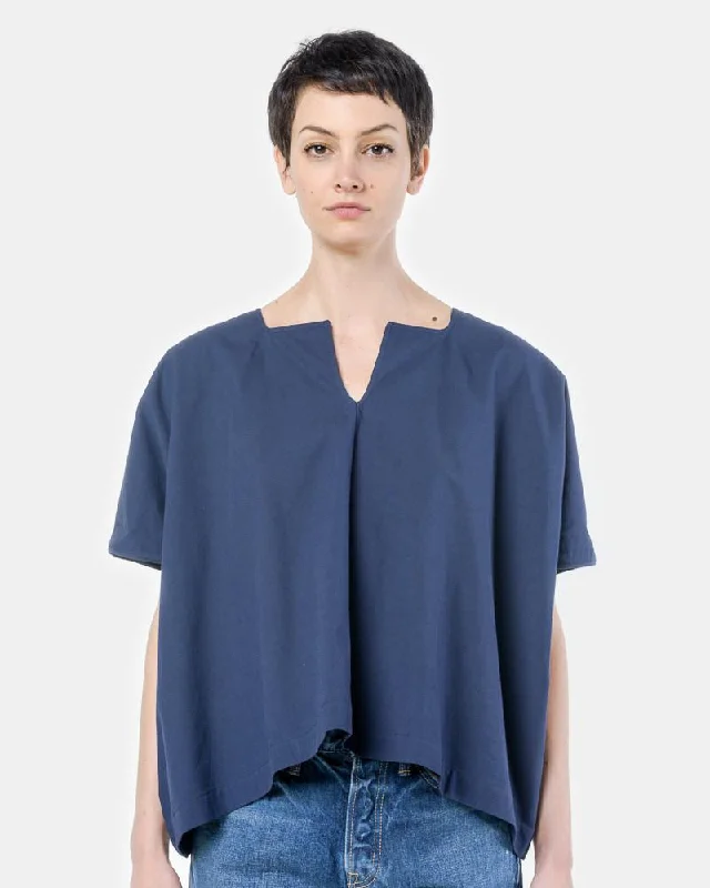 Caftan Top in Navy