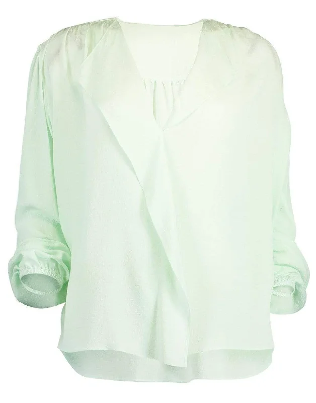 Shirred Silk Popover