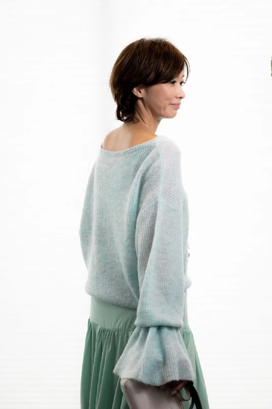 mohair blend sheer knit