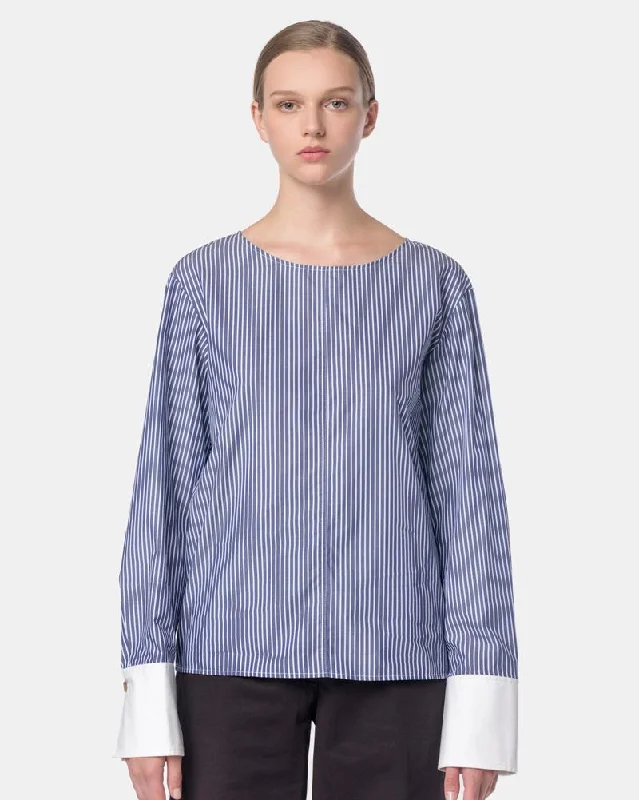 Avery Shirt in Blue Stripe